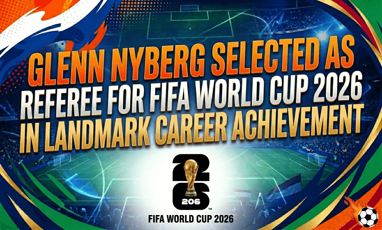 Glenn Nyberg Selected as Referee for FIFA World Cup 2026 in Landmark Career Achievement